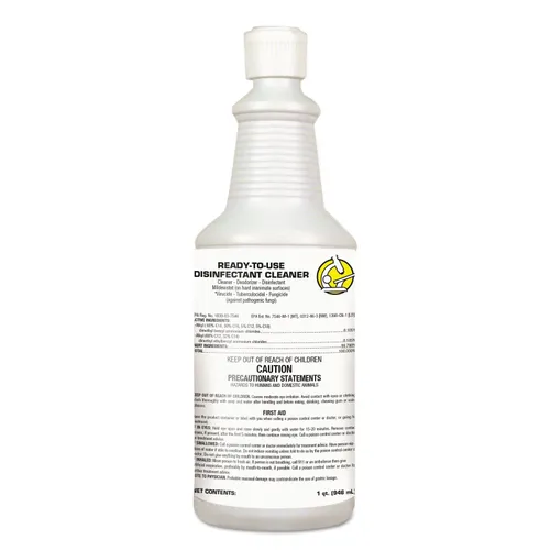 USC RTU Disinfectant Cleaner, Floral Citrus Scent, 1 qt Flip-Top Bottle, 12/Ctn Questions & Answers