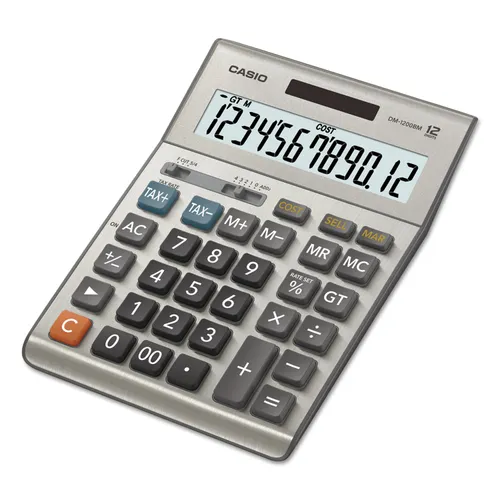 DM1200BM Desktop Calculator, 12-Digit LCD, Silver Questions & Answers