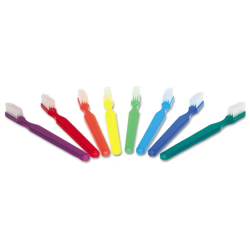 8530012931387, Toothbrush, Assorted Colors, 6", Plastic, 12/Pack Questions & Answers