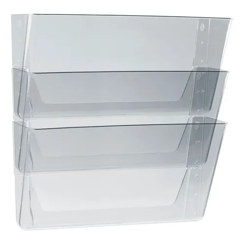 Wall File, 3 Sections, Legal Size 16" x 4" x 14", Clear, 3/Set Questions & Answers