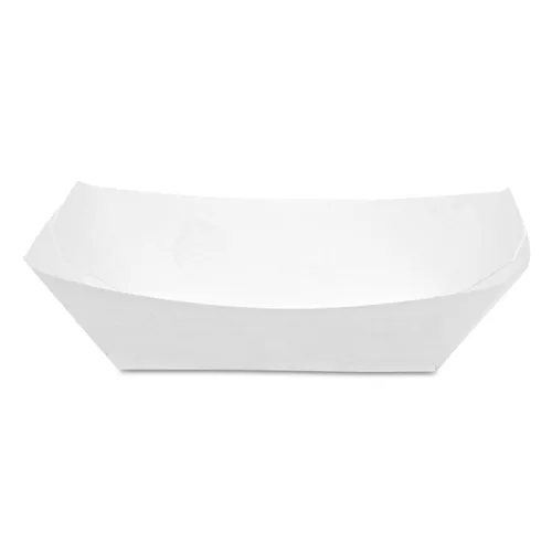 Kant Leek Polycoated Paper Food Tray, 1 lb Capacity, 6.25 x 4.7 x 1.6, White, 250/Bag, 4 Bags/Carton Questions & Answers