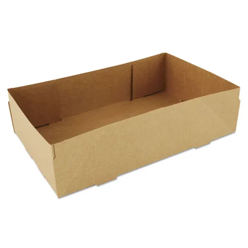 4-Corner Pop-Up Food and Drink Tray, 8.63 x 5.5 x 2.25, Brown, Paper, 500/Carton Questions & Answers