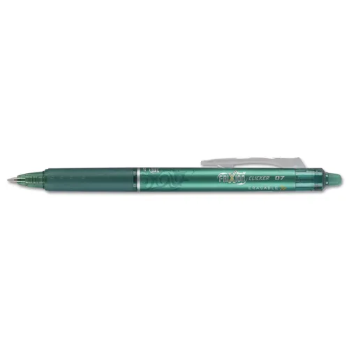 FriXion Clicker Erasable Gel Pen, Retractable, Fine 0.7 mm, Green Ink, Green Barrel, Dozen Questions & Answers