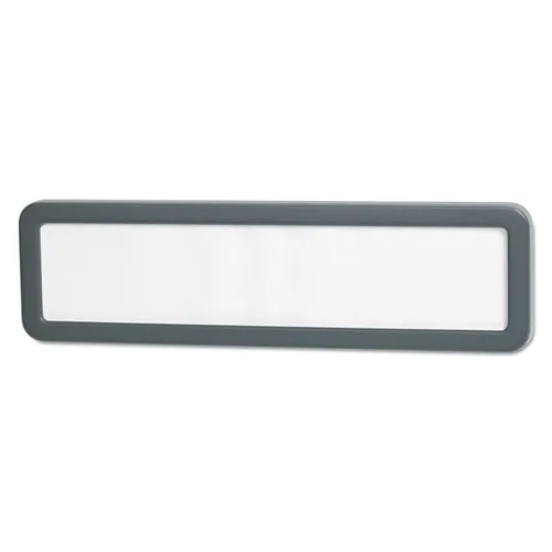 Recycled Cubicle Nameplate with Rounded Corners, 9 x 2.5, Charcoal Questions & Answers