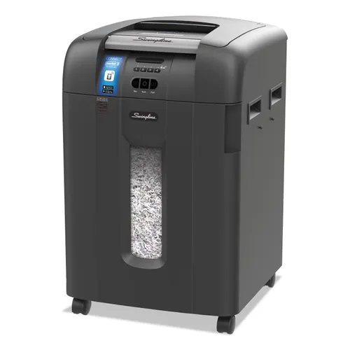 Looking for a stack and shred shredder for an officeof 10-20 people, auto oiling, 500 sheet capacity, P4/5 HIPAA