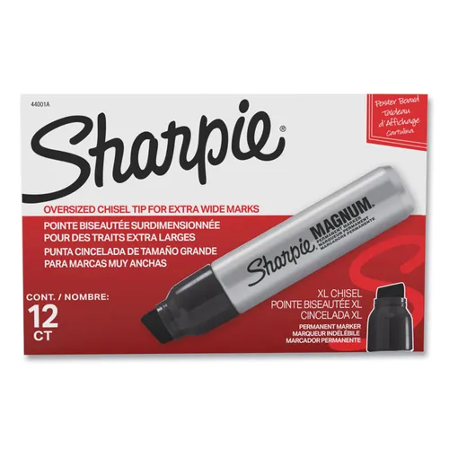 Magnum Permanent Marker, Broad Chisel Tip, Black, Dozen Questions & Answers