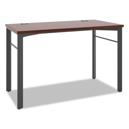 Manage Series Desk Table, 48w x 23 1/2d x 29 1/2h, Chestnut Questions & Answers