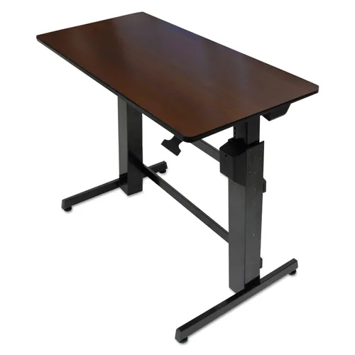 WorkFit-D Sit-Stand Desk, 47.63" x 23.5" x 30.63" to 50.63", Walnut/Black Questions & Answers