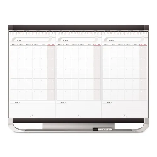 Prestige 2 Total Erase Three-Month Calendar, 36 x 24, White Surface, Graphite Fiberboard/Plastic Frame Questions & Answers