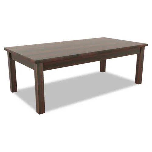 Alera Valencia Series Occasional Table, Rectangle, 47.25w x 19.13d x 16.38h, Mahogany Questions & Answers