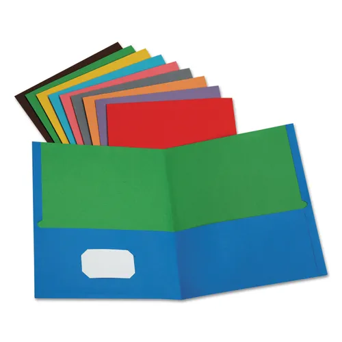 Twisted Twin Pocket Folder, 100-Sheet Capacity, Assorted Questions & Answers