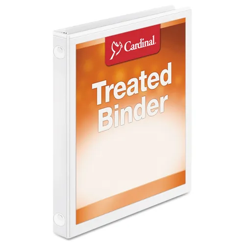 Treated Binder ClearVue Locking Round Ring Binder, 3 Rings, 0.5" Capacity, 11 x 8.5, White Questions & Answers