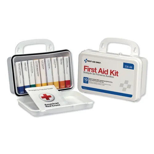 ANSI-Compliant First Aid Kit, 64 Pieces, Plastic Case Questions & Answers