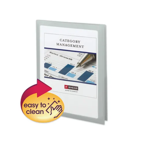 Frame View Poly Two-Pocket Folder, 100-Sheet Capacity, 11 x 8.5, Clear/Oyster, 5/Pack Questions & Answers