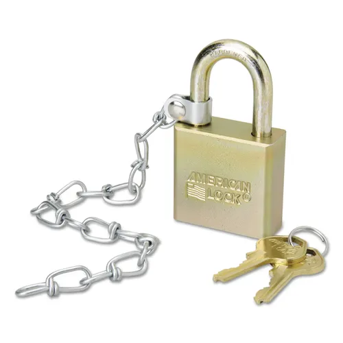 5340015881010, SKILCRAFT Padlock With Attached Chain, 1.75" Wide, Steel Questions & Answers