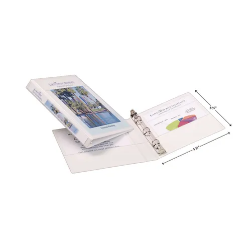 Mini Size Durable View Binder with Round Rings, 3 Rings, 0.5" Capacity, 8.5 x 5.5, White Questions & Answers