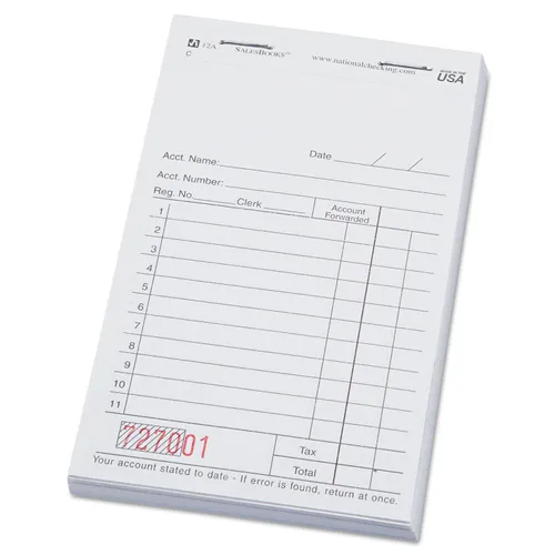 Do you have sales order pads size 10.6 by 18.6cm