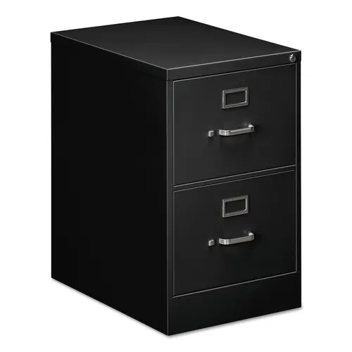 Two-Drawer Economy Vertical File, 2 Legal-Size File Drawers, Black, 18" x 25" x 28.38" Questions & Answers