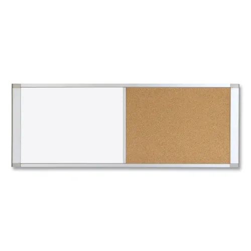 Combo Cubicle Workstation Dry Erase/Cork Board, 36 x 18, Tan/White Surface, Aluminum Frame Questions & Answers