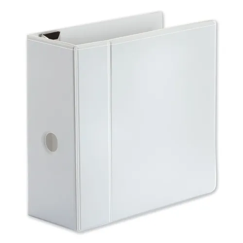 Deluxe Easy-to-Open D-Ring View Binder, 3 Rings, 5" Capacity, 11 x 8.5, White Questions & Answers