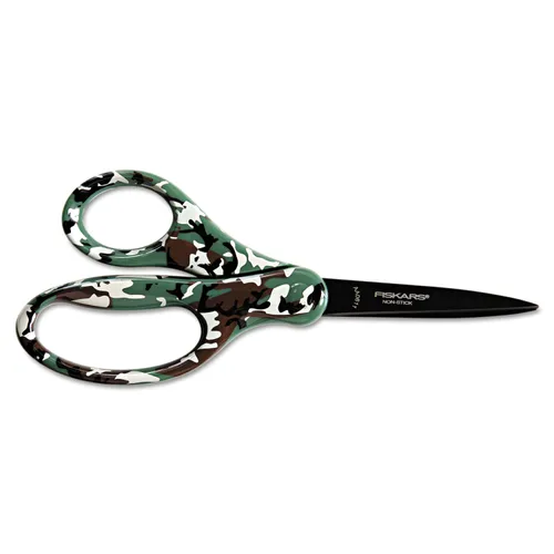 Student Designer Non-Stick Scissors, 7" Length, 2-5/8" Cut, Pointed, Assorted Questions & Answers