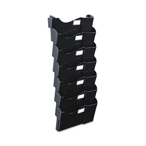 Grande Central Filing System, 7 Sections, Legal/Letter Size, Wall Mount, 16" x 4.75" x 38.25", Black, 7/Pack Questions & Answers