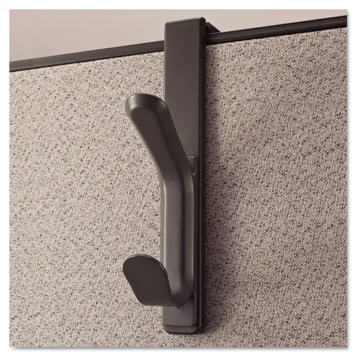 Recycled Cubicle Double Coat Hook, Plastic, Charcoal Questions & Answers