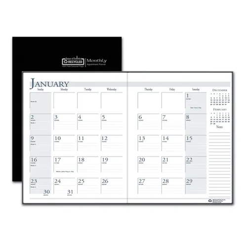 Recycled Ruled 14-Month Planner with Leatherette Cover, 10 x 7, Black Cover, 14-Month: Dec 2024 to Jan 2026 Questions & Answers