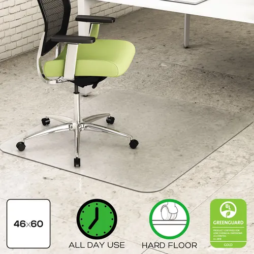 EnvironMat All Day Use Chair Mat for Hard Floors, 46 x 60, Rectangular, Clear Questions & Answers