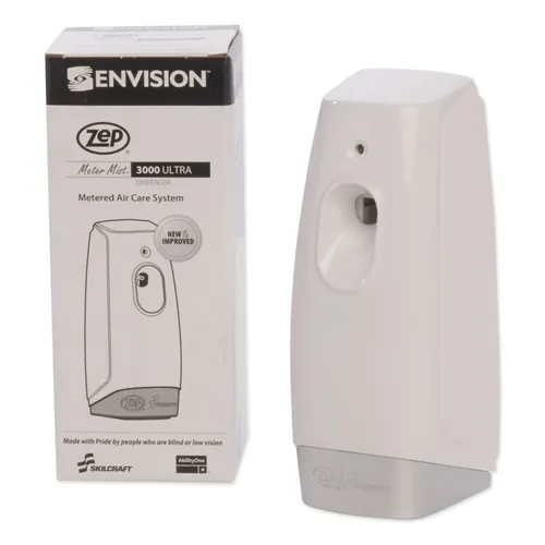 4510014264187, SKILCRAFT Zep Meter Mist 3000 Odor Control Dispenser, 3.25"x 3.63" x 10.5", White Questions & Answers