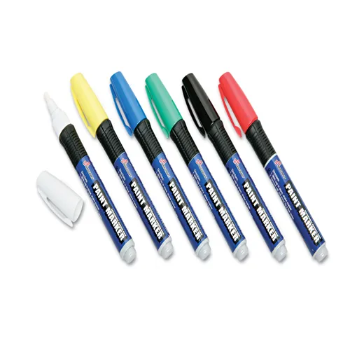 7520012074167, SKILCRAFT Paint Marker, Ergonomic Rubber Grip, Medium Bullet Tip, Assorted Colors, 6/Set Questions & Answers