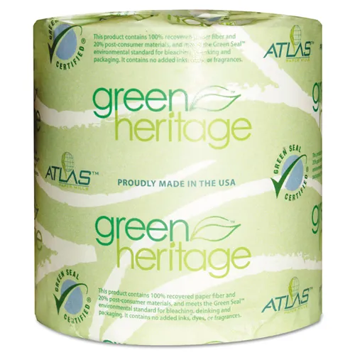 Green Heritage Professional Toilet Tissue, 4.4 x 4.4, 2-Ply, 500/Rl, 80 Rolls/CT Questions & Answers