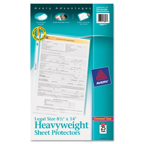 Top-Load Polypropylene Sheet Protector, Heavy, Legal, Diamond Clear, 25/Pack Questions & Answers