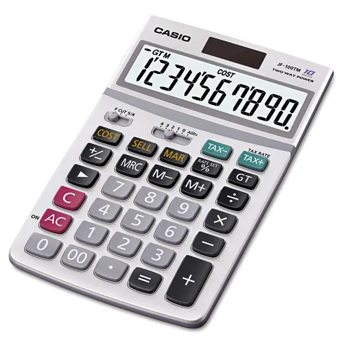 JF100MS Desktop Calculator, 10-Digit LCD Questions & Answers