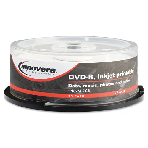 Dvd-R Discs, Hub Printable, 4.7gb, 16x, Spindle, Matte White, 25/pack Questions & Answers