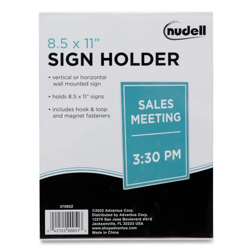 Clear Plastic All-Purpose Mountable Sign Holder, Magnetic/Hook-Loop, Horizontal/Vertical Orientation, 8.5 x 11 Insert Questions & Answers