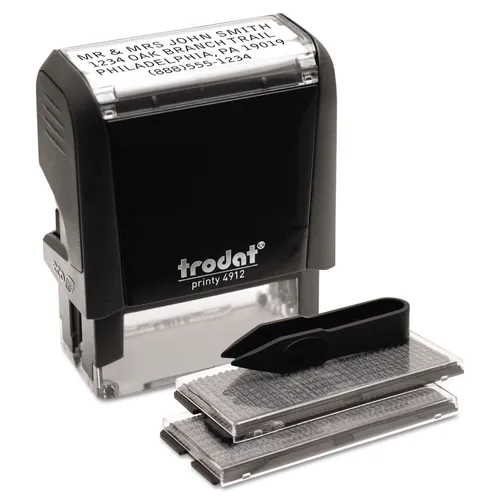 Printy Do It Yourself Self-Inking Message Stamp, 0.75" x 1.88", Black Questions & Answers