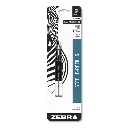 F-Refill for Zebra F-Series Ballpoint Pens, Bold Conical Tip, Black Ink, 2/Pack Questions & Answers