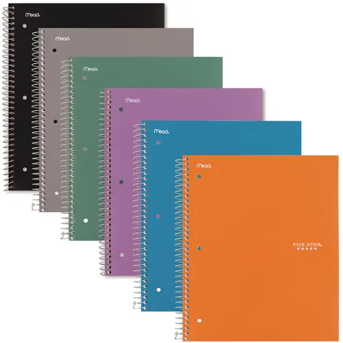 Wirebound Notebook with 2 Pockets, 1-Subject, Quadrille Rule (4 sq/in), Randomly Assorted Cover Color, (100) 11 x 8.5 Sheets Questions & Answers