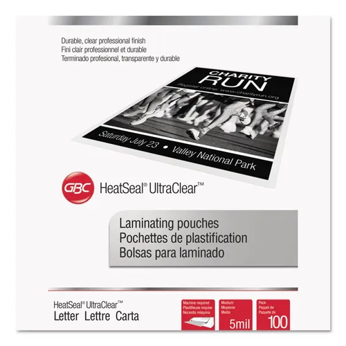 UltraClear Thermal Laminating Pouches, 5 mil, 9" x 11.5", Gloss Clear, 100/Box Questions & Answers