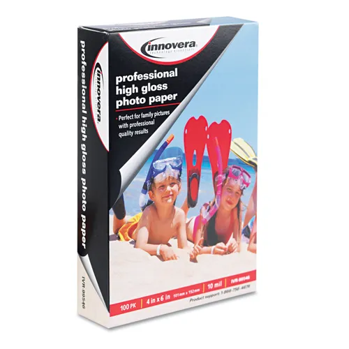 High-Gloss Photo Paper, 10 mil, 4 x 6, High-Gloss White, 100/Pack Questions & Answers