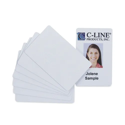 PVC ID Badge Card, 3.38 x 2.13, White, 100/Pack Questions & Answers