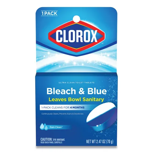 Bleach and Blue Automatic Toilet Bowl Cleaner, Rain Clean, 2.47 oz Tablet Questions & Answers