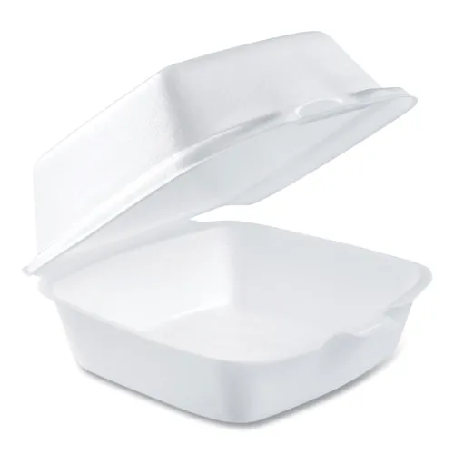 Foam Hinged Lid Containers, 5.38 x 5.5 x 2.88, White, 500/Carton Questions & Answers