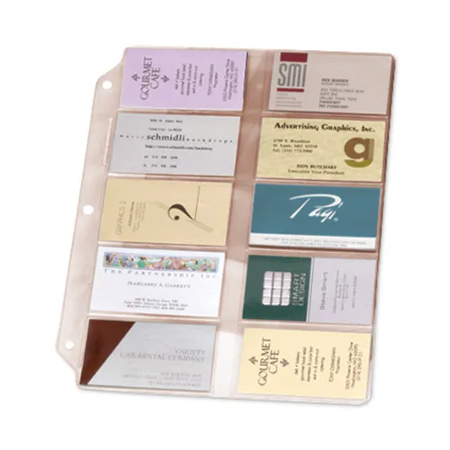 Business Card Refill Pages, For 2 x 3.5 Cards, Clear, 20 Cards/Sheet, 10 Sheets/Pack Questions & Answers