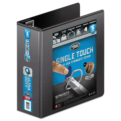 Ultra Duty D-Ring View Binder w/Extra-Durable Hinge, 4" Cap, Black Questions & Answers