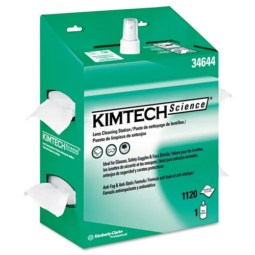 KIMWIPES Lens Cleaning, 16oz Spray, 4 2/5 X 8 1/2, 1120 Wipes/Box, 4/Carton Questions & Answers