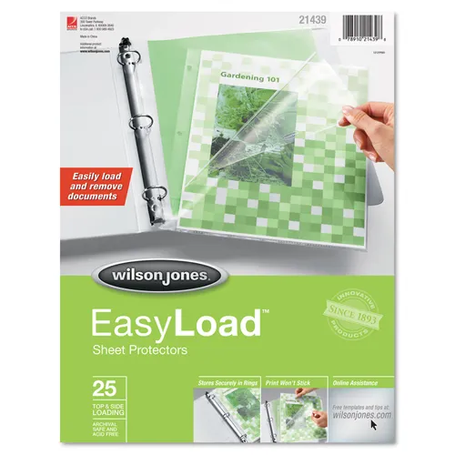 Side/Top Loading EasyLoad Sheet Protectors, Letter, 25/Pack Questions & Answers