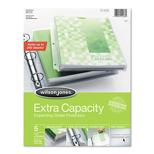 Top-Loading Extra Capacity Sheet Protectors, Letter, 5/Pack Questions & Answers