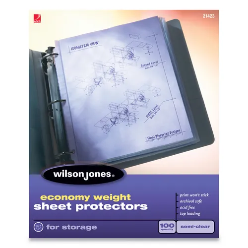 Economy Weight Top-Loading Sheet Protectors, Semi-Clear Finish, Letter, 100/Box Questions & Answers